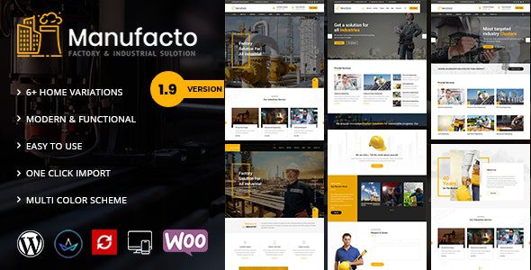 Manufacto – Factory WordPress Theme v2.4 Download