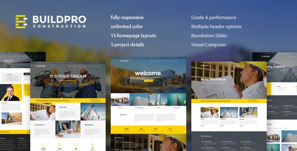 BuildPro – Business, Building & Construction WordPress Theme v.1.1.2 Download