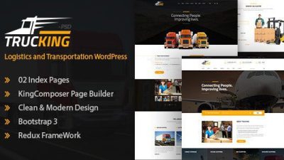 货运 - 物流和运输 WordPress 主题下载