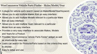 WooCommerce Vehicle Parts Finder – Make/Model/Year v3.4 Download
