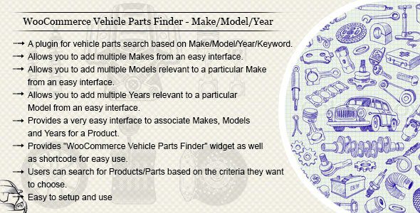 WooCommerce Vehicle Parts Finder – Make/Model/Year v3.4 Download