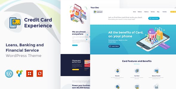 Credit Card Experience Credit Card Company and Online Banking WordPress Theme v1.2.6 Download