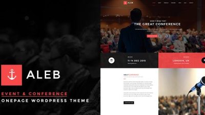 Aleb v1.3.6 – Event Conference Onepage WordPress Theme Download