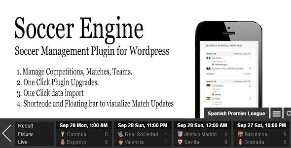 Soccer Engine v.1.18 – WordPress Plugin Free Download
