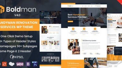 Boldman v4.1 – Repair and Handyman WordPress Theme Download