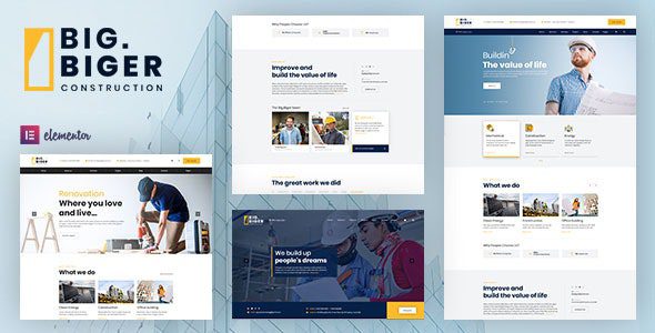 Bigger – Construction WordPress Theme v.1.0.8 Download