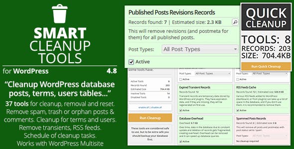 Smart Cleanup Tools – Plugin for WordPress v.5.0 Free Download