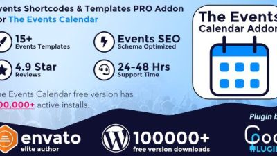 The Events Calendar Shortcode and Templates Pro v2.5.1 – WordPress Plugin Download