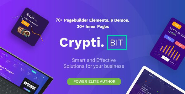 CryptiBIT – Technology, Cryptocurrency, ICOIEO Landing Page WordPress Theme v.1.3 Download