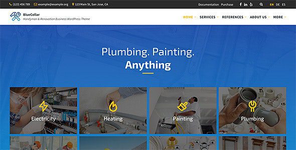BlueCollar – Handyman & Renovation Business WP Theme v.2.6.1 Download