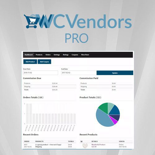 v.1.7.8 WC Vendors Pro – Shop Inside WordPress Store Download