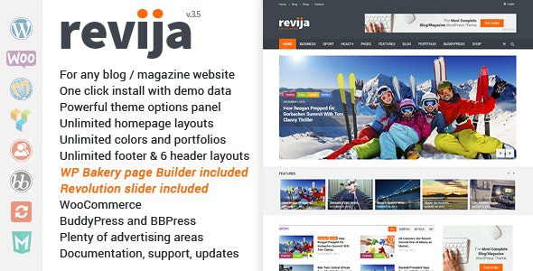 Revija v3.5 – Blog & News WordPress Theme Download