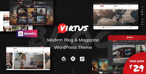 v.1.1.4 – Virtus – Modern Blog & Magazine WordPress Theme Download