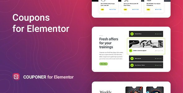 Couponer v.1.0.1 – Discount Coupons for Elementor Free Download