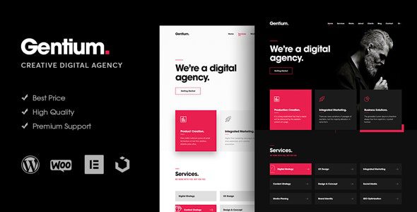 Gentium v.1.1.9 – A Creative Digital Agency WordPress Theme Free Download