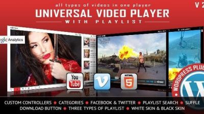Universal Video Player – WordPress Plugin v2.5 Download