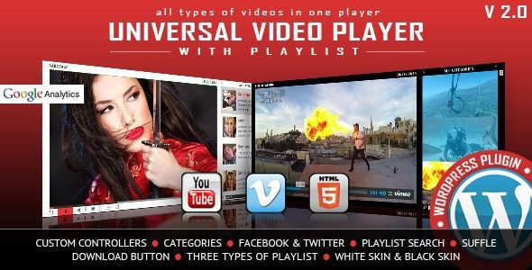 Universal Video Player – WordPress Plugin v2.5 Download