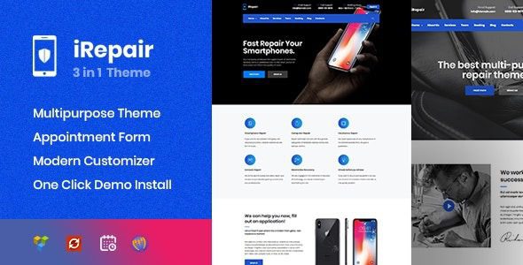 iRepair v2.4.1 – Mobile & Electronic Repair WordPress Theme