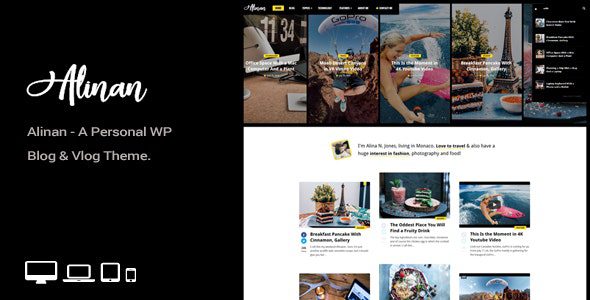 Alinan WP – A Personal WordPress Blog and Vlog Theme v2.2 Download