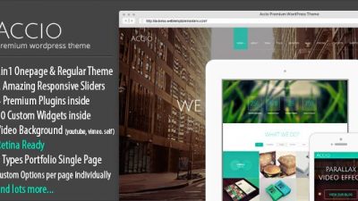 Accio Responsive Onepage Parallax Agency WP Theme v1.4.6 Download