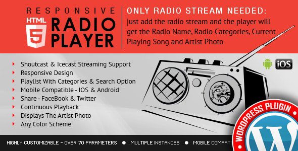 Radio Player Shoutcast & Icecast WordPress Plugin v4.1 Download