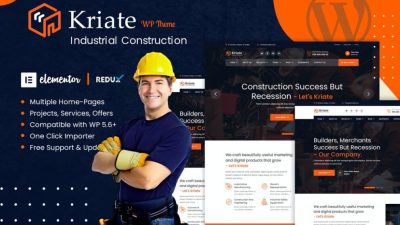 Kriate – Industrial Construction Multipurpose WordPress Theme v1.0 Download