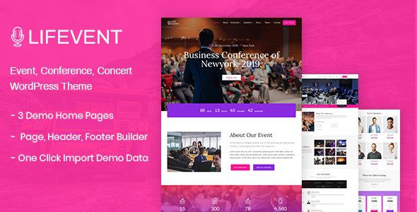 Lifevent – Conference WordPress Theme v.1.0.4 Download
