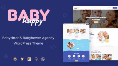 Happy Baby | Nanny & Babysitting Services WordPress Theme v1.2.2 Download