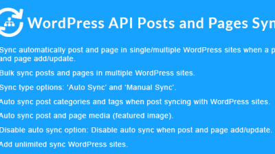 WordPress API Posts and Pages Sync with Multiple WordPress Sites v1.3.0 Download