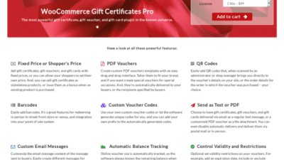 WooCommerce Gift Certificates Pro by IgniteWoo 破解版下载