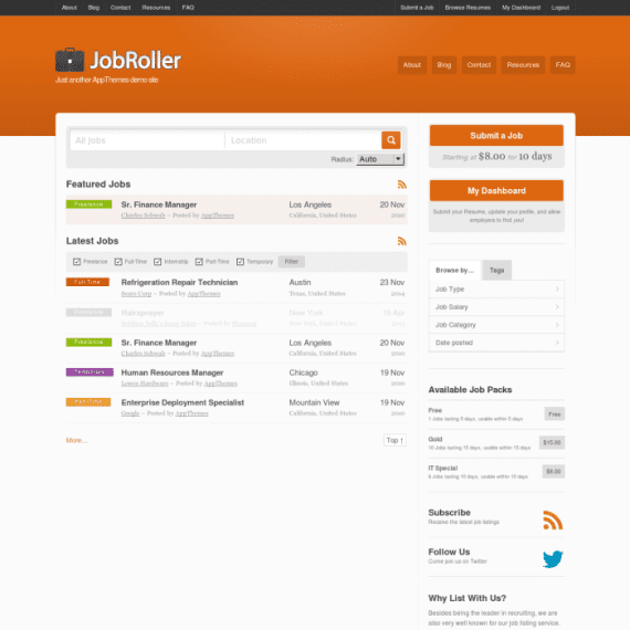 AppThemes JobRoller – JobBoard WordPress Theme 破解版下载