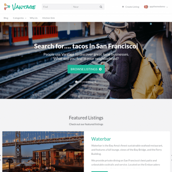 AppThemes Vantage – Business Directory WordPress Theme 破解版下载