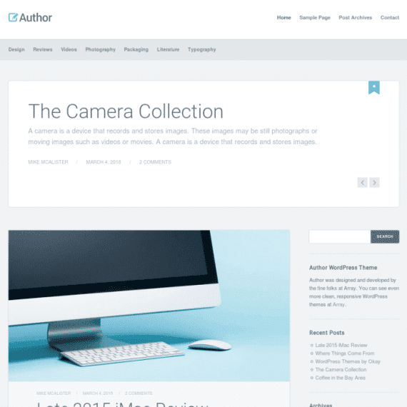 Array Themes Author WordPress Theme 破解版下载