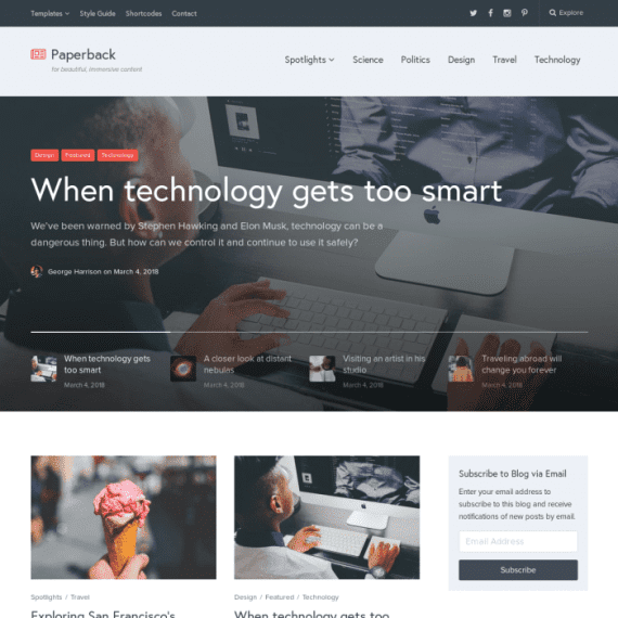 Array Themes Paperback WordPress Theme 破解版下载