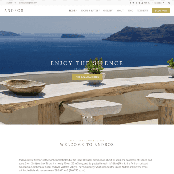 CSS Igniter Andros Hotel WordPressTheme 破解版下载