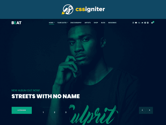 CSS Igniter Beat WordPress Theme 破解版下载