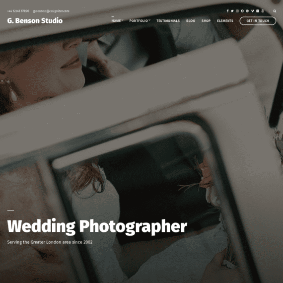 CSS Igniter Benson Photography WordPress Theme 破解版下载