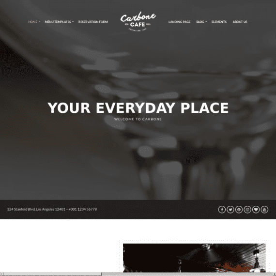 CSS Igniter Carbone Restaurant WordPress Theme 破解版下载