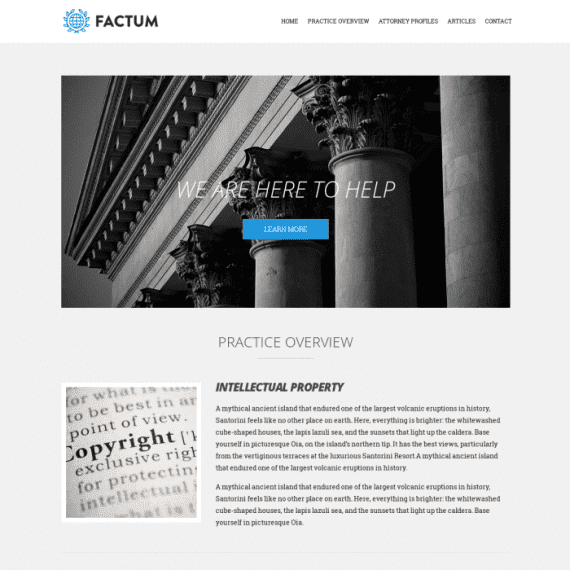 CSS Igniter Factum Law WordPress Theme 破解版下载