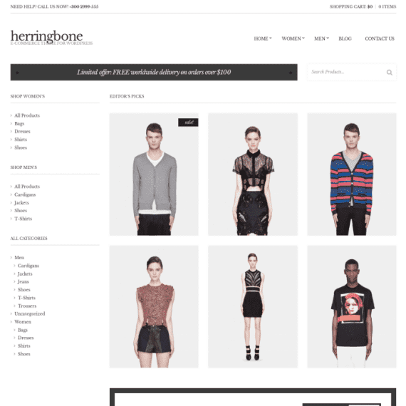 CSS Igniter Herringbone eCommerce WordPress Theme 破解版下载