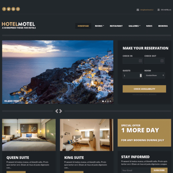 CSS Igniter HotelMotel Hotel WordPress Theme 破解版下载