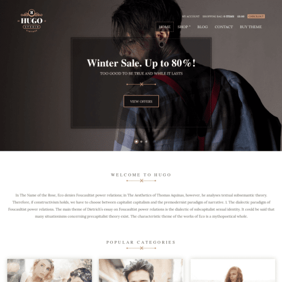 CSS Igniter Hugo eCommerce Theme 破解版下载