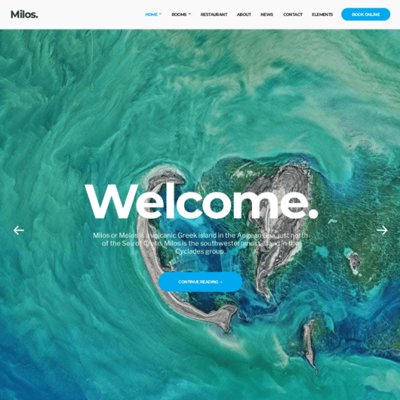 CSS Igniter Milos Hotel WordPress Theme 破解版下载
