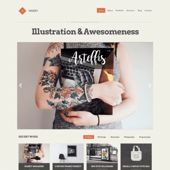 CSS Igniter Mozzy Portfolio / Business WordPress Theme 破解版下载