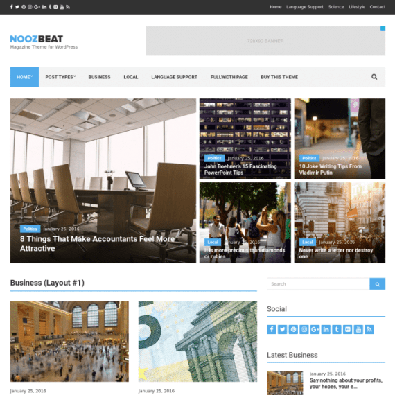 CSS Igniter Noozbeat Magazine WordPress Theme 破解版下载