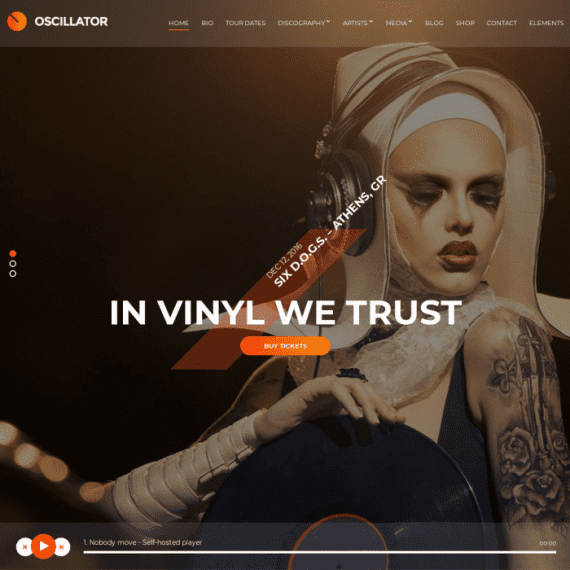 CSS Igniter Oscillator Music WordPress Theme 破解版下载
