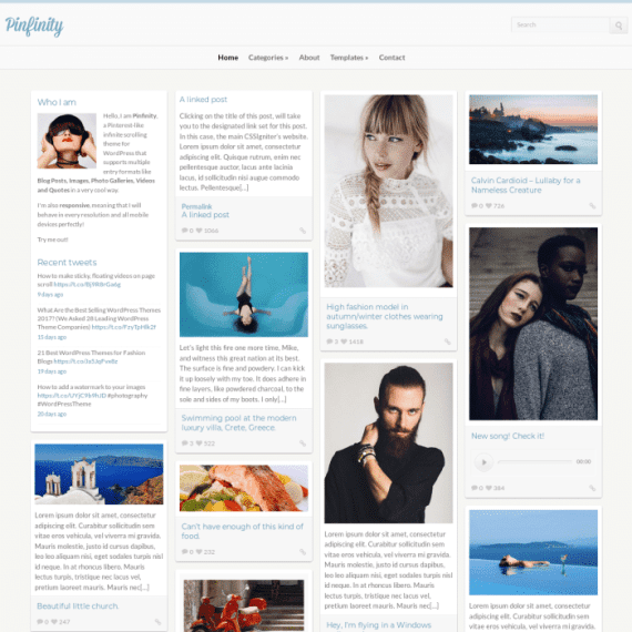 CSS Igniter Pinfinity WordPress Theme 破解版下载