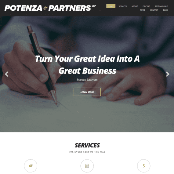 CSS Igniter Potenza One Page WordPress Theme 破解版下载