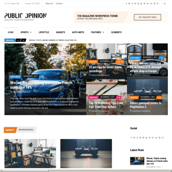 CSS Igniter Public Opinion Magazine Theme 破解版下载