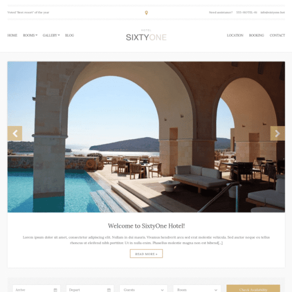CSS Igniter SixtyOne Hotel WordPress Theme 破解版下载